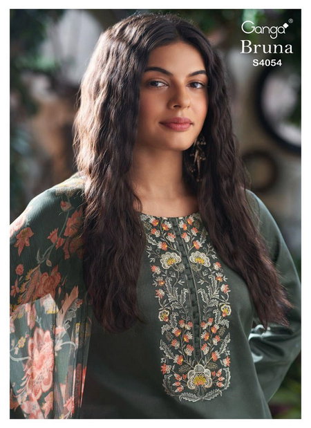 Bruna 4054 By Ganga Pure Cotton Salwar Kameez Wholesalers In Delhi